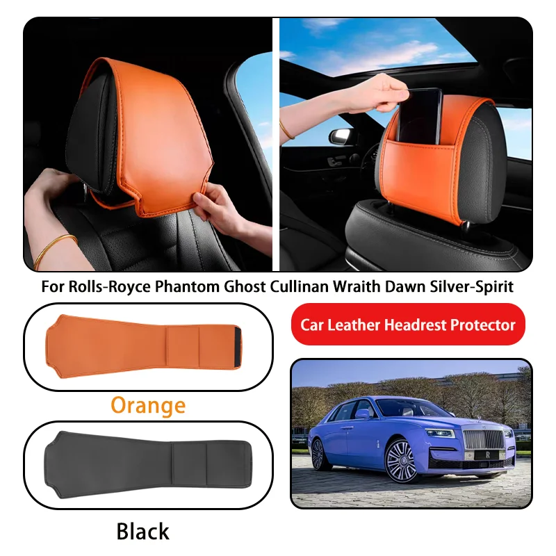 Leather Car Headrest Cover Anti-dirty and Wear-resistant For Rolls-Royce Phantom Ghost Cullinan Wraith Dawn Silver-Spirit
Leather Car Headrest Cover Anti-dirty and Wear-resistant For Rolls-Royce Phantom Ghost Cullinan Wraith Dawn Silver-Spirit