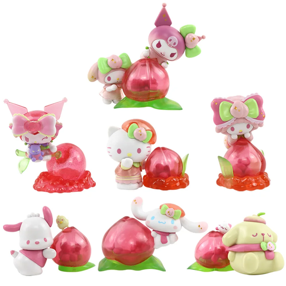 Sanrio Vitality Peach Series Blind Box Toy Hand Model Figurines Kuromi Pochacco My Melody Cute Desktop Ornaments Gifts For Girls
Sanrio Vitality Peach Series Blind Box Toy Hand Model Figurines Kuromi Pochacco My Melody Cute Desktop Ornaments Gifts For Girls