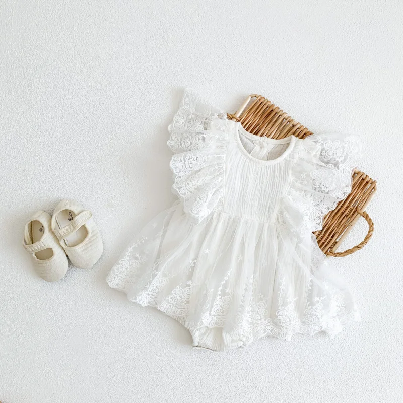 Summer Clothing2026Girls' Cotton Lace Embroidered Romper Short Sleeve Baby Dress Newborn Short Sleeve Romper
Summer Clothing2026Girls' Cotton Lace Embroidered Romper Short Sleeve Baby Dress Newborn Short Sleeve Romper