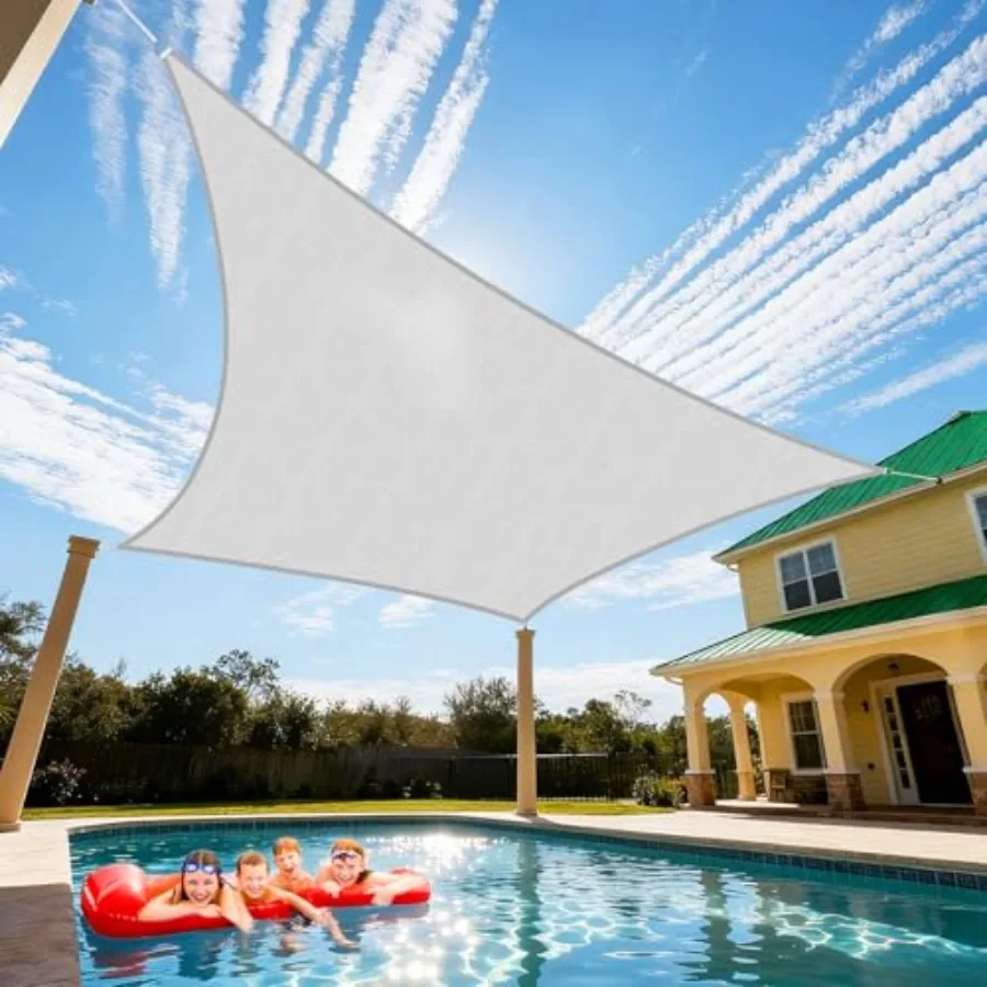 Sun Shade Sail for deck backyard patio, light grey rectangle curved edged commercial grade 185GSM permeable outdoor shade cloth
Sun Shade Sail for deck backyard patio, light grey rectangle curved edged commercial grade 185GSM permeable outdoor shade cloth