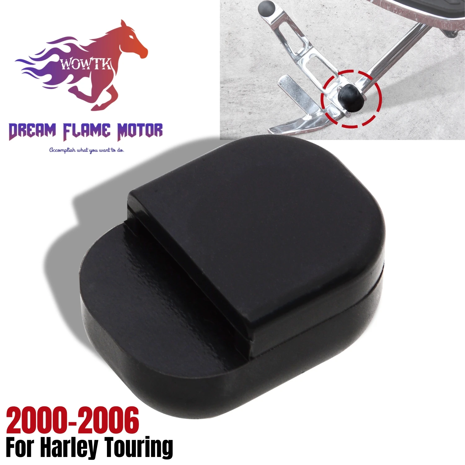 Jiffy Stand Leg Bumper Motorcycles Rubber Kickstand Pad For Harley Touring Road King CVO Electra Glide FLHTC FLHT FLTR 2000-2006
Jiffy Stand Leg Bumper Motorcycles Rubber Kickstand Pad For Harley Touring Road King CVO Electra Glide FLHTC FLHT FLTR 2000-2006