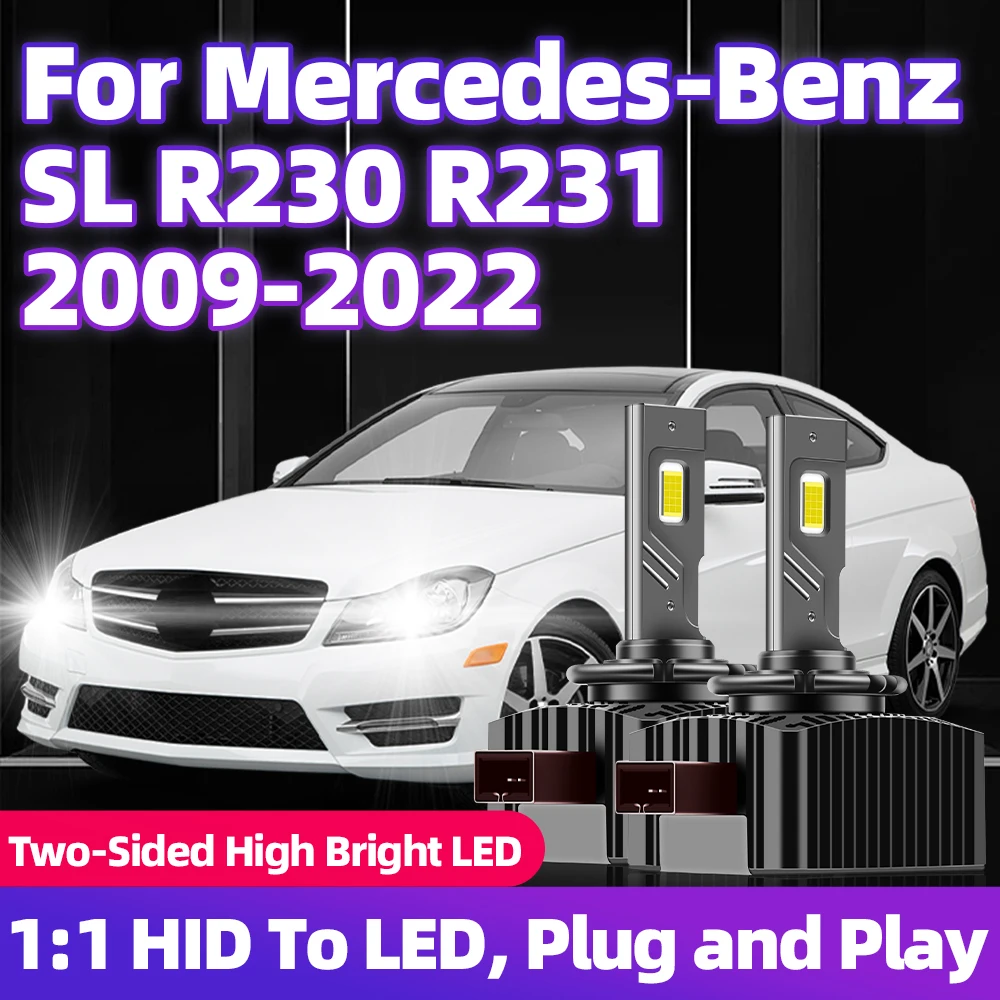 For Mercedes-Benz SL R230 R231 2009 2010 2011 2012 - 2022 LED Car Headlights Bulbs 1:1 HID D1S Turbo 110W Auto Lamps Plug&Play
For Mercedes-Benz SL R230 R231 2009 2010 2011 2012 - 2022 LED Car Headlights Bulbs 1:1 HID D1S Turbo 110W Auto Lamps Plug&Play