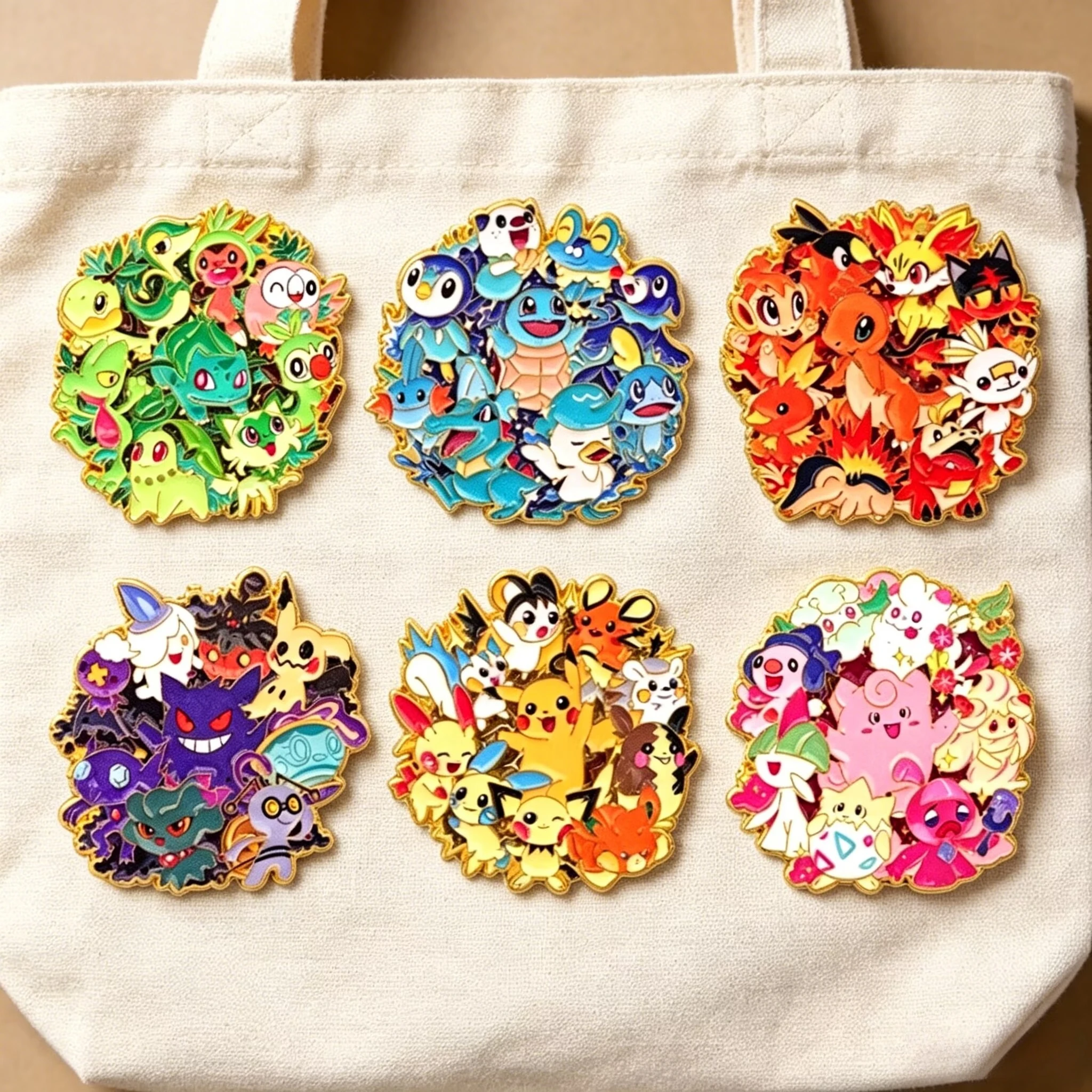 6pcs Enamel Pins Cartoon Game Pokémon Figures Brooch Lapel Pin Badge on Backpack Clothing Accessories Fashion Jewelry Gifts
6pcs Enamel Pins Cartoon Game Pokémon Figures Brooch Lapel Pin Badge on Backpack Clothing Accessories Fashion Jewelry Gifts