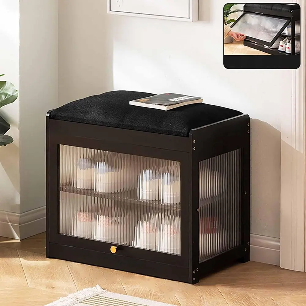 Cushioned Wooden Storage Bench and Shoe Rack Cabinet for Entryway, Bedroom, Hallway, and Living Room, 2-Tier Organizer
Cushioned Wooden Storage Bench and Shoe Rack Cabinet for Entryway, Bedroom, Hallway, and Living Room, 2-Tier Organizer