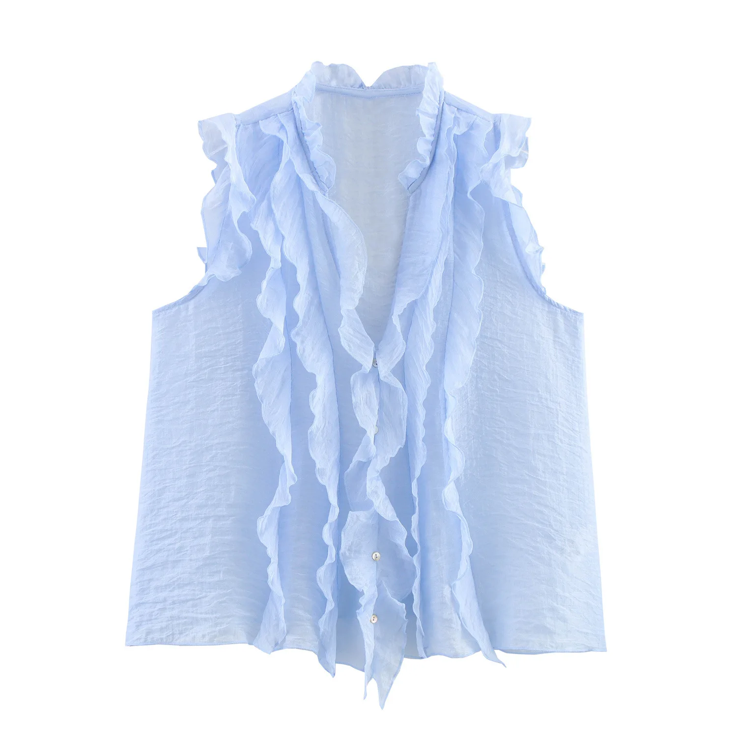 Women's Fashion French Sweet Simple BlueTie Top Elegant chic Sleeveless Stacked Decorative Slimming Vest Top Vacation Blouse
Women's Fashion French Sweet Simple BlueTie Top Elegant chic Sleeveless Stacked Decorative Slimming Vest Top Vacation Blouse