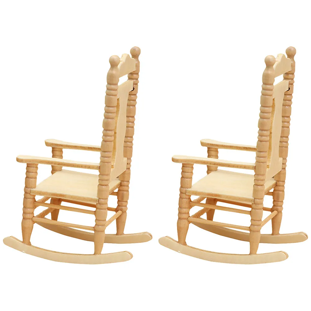 2Pcs Wooden Mini Rocking Chair Dollhouse Furniture Vintage Style Miniature Chair Decoration Desktop Mini Home Ornament DIY
2Pcs Wooden Mini Rocking Chair Dollhouse Furniture Vintage Style Miniature Chair Decoration Desktop Mini Home Ornament DIY
