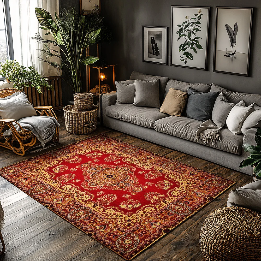 Vintage Persian Area Rug Non-Slip Floor Mat Living Room Carpet Traditional Oriental Pattern Home Decor Red Brown Modern Bohemian
Vintage Persian Area Rug Non-Slip Floor Mat Living Room Carpet Traditional Oriental Pattern Home Decor Red Brown Modern Bohemian