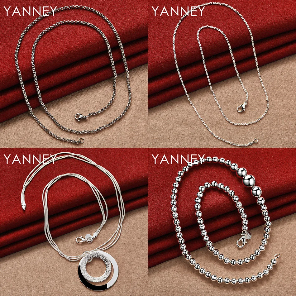 Fashion 925 Sterling Silver Simple Round Bead Necklace Charm Engagement Accessories Gift Party Jewelry
Fashion 925 Sterling Silver Simple Round Bead Necklace Charm Engagement Accessories Gift Party Jewelry