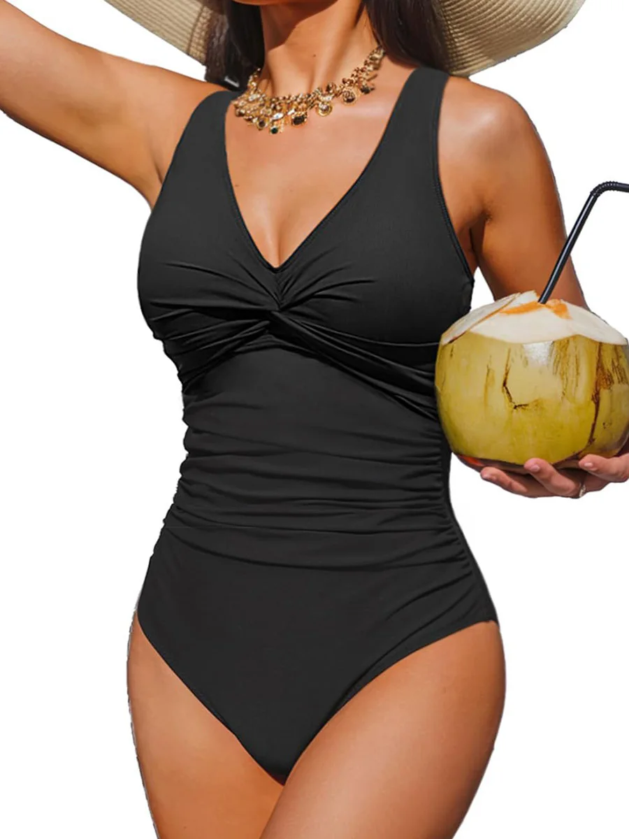 S - XXL Twist Front V Neck One Piece Swimsuit Women Swimwear Female Slim Monokini Backless Bathing Suit Swim Beachwear Bodysuit
S - XXL Twist Front V Neck One Piece Swimsuit Women Swimwear Female Slim Monokini Backless Bathing Suit Swim Beachwear Bodysuit