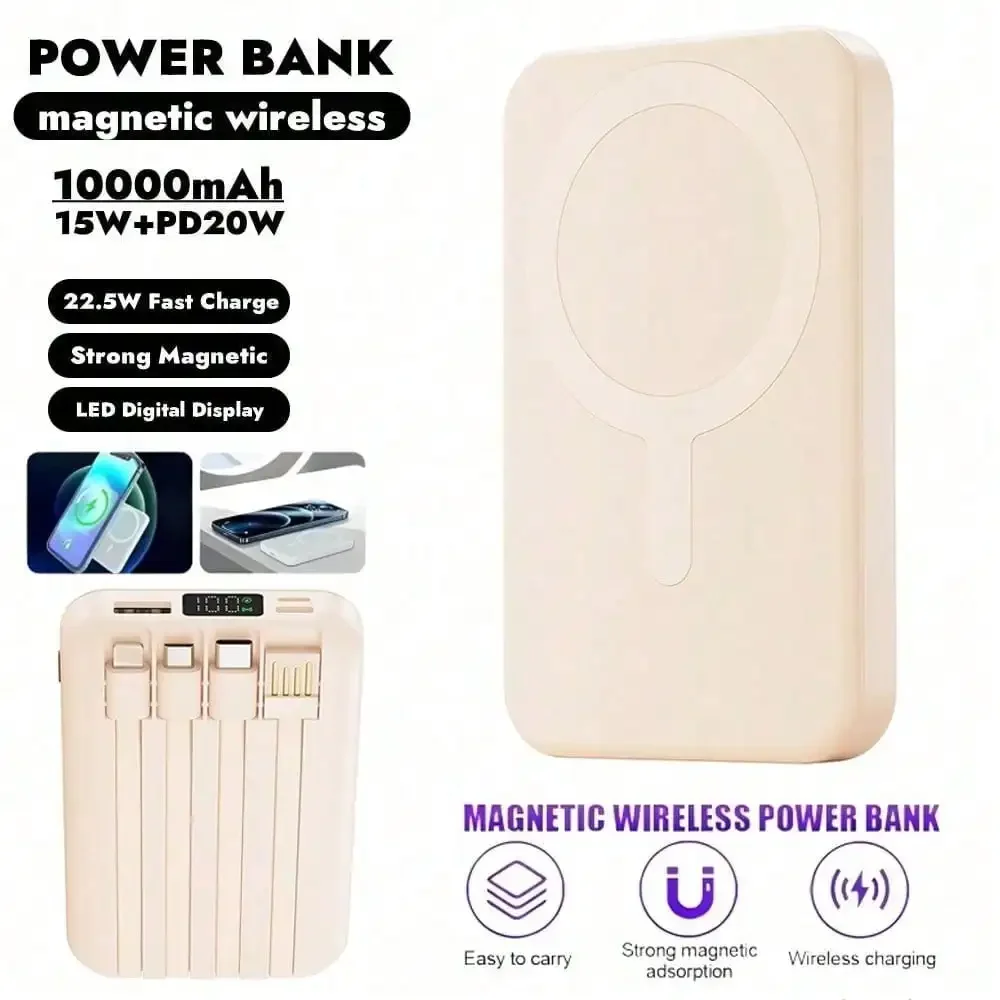 10000mAh Magnetic Portable Charger With USB C Cable 20W PD Fast Charging, Slim & Lightweight Wireless Power Bank For IPhone 16/1
10000mAh Magnetic Portable Charger With USB C Cable 20W PD Fast Charging, Slim & Lightweight Wireless Power Bank For IPhone 16/1