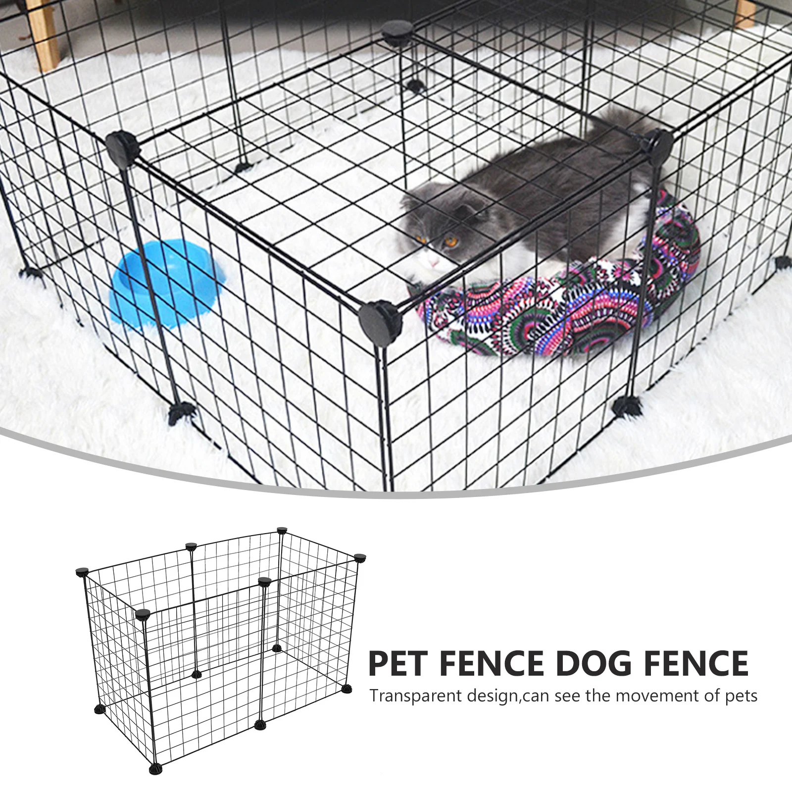 1Set Pet Fence Metal Crate DIY Wire Cage Adjustable Shape Dog Kennel Cat Playpen Large Space Breathable Pet
1Set Pet Fence Metal Crate DIY Wire Cage Adjustable Shape Dog Kennel Cat Playpen Large Space Breathable Pet