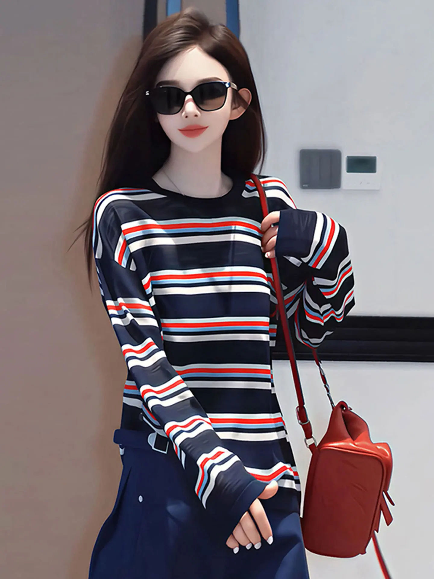 High-End European Brand Striped Long Sve Knitted round Ne Overhead T-irt for Small Figures Summer 2025
High-End European Brand Striped Long Sve Knitted round Ne Overhead T-irt for Small Figures Summer 2025