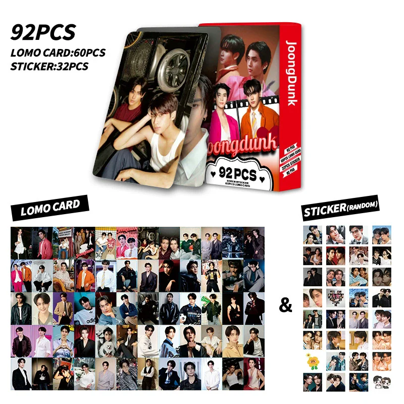 92PCS Thai BL Star JoongDunk Lomo Cards Set 60Pcs Photocards & 32Pcs Decor Stickers Fans Collection Gift
92PCS Thai BL Star JoongDunk Lomo Cards Set 60Pcs Photocards & 32Pcs Decor Stickers Fans Collection Gift
