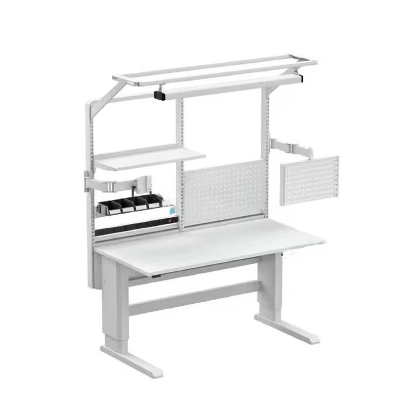 Anti-static workbench Assembly table Packing table with lamps, display screen rack, storage board Multifunctio
Anti-static workbench Assembly table Packing table with lamps, display screen rack, storage board Multifunctio
