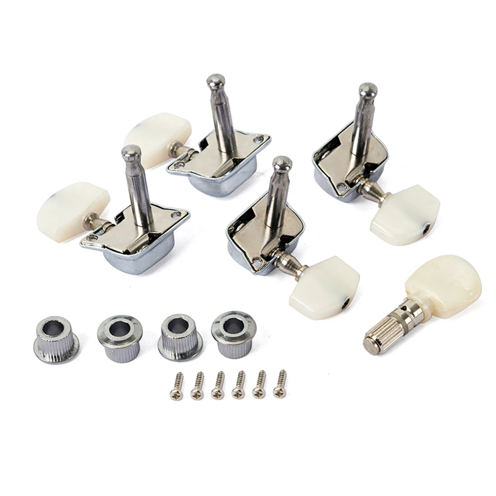 5Pcs Professional Banjo Tuner Pegs Semi-Closed Machine Heads 4 Bushings Durable Metal Body Silver Banjo Tuner Peg
5Pcs Professional Banjo Tuner Pegs Semi-Closed Machine Heads 4 Bushings Durable Metal Body Silver Banjo Tuner Peg