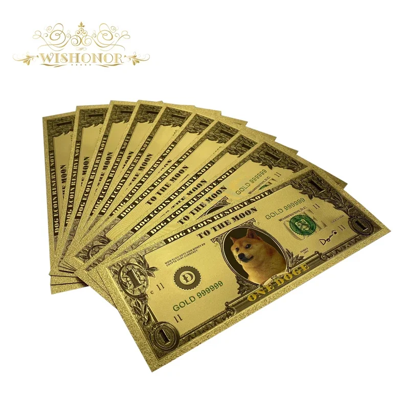 10pcs Nice Color Dogecoin Banknote ONE Dogecoin Bills Souvenir Banknotes For Collection And Gifts
10pcs Nice Color Dogecoin Banknote ONE Dogecoin Bills Souvenir Banknotes For Collection And Gifts