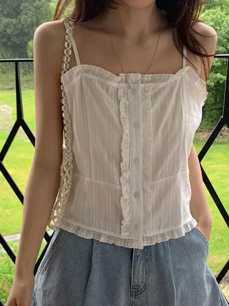 Summer New Sle Women's Lace Trim Belted Svel Top Faionable Versatile Cute Anti-aging Clothing Commute Sle
Summer New Sle Women's Lace Trim Belted Svel Top Faionable Versatile Cute Anti-aging Clothing Commute Sle