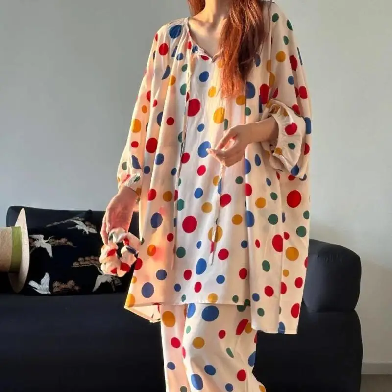 Princess Fashion Pajamas Sets Girls Dots Loose Thin Long Sleeve Pants Leisure Wear Spring Autumn Home Chores Outside New Hot
Princess Fashion Pajamas Sets Girls Dots Loose Thin Long Sleeve Pants Leisure Wear Spring Autumn Home Chores Outside New Hot