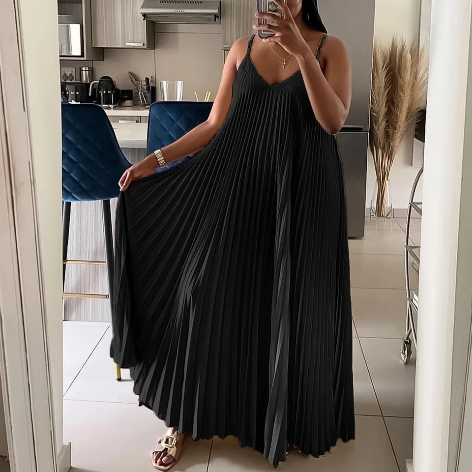 African Pleat Dresses for Women Summer Sexy 2024 African Sleeveless Polyester V-neck Long Maxi Dress Dashiki Africa Clothing
African Pleat Dresses for Women Summer Sexy 2024 African Sleeveless Polyester V-neck Long Maxi Dress Dashiki Africa Clothing