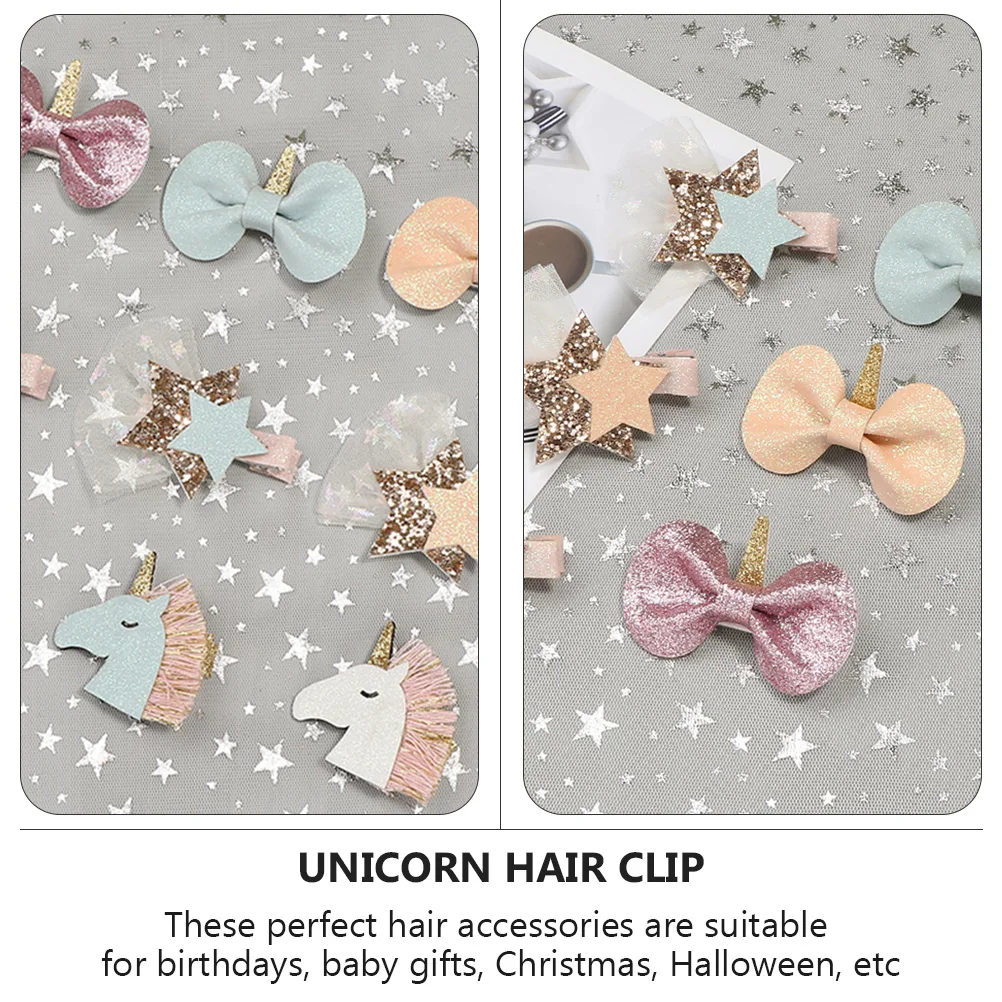 9pcs Adorable Unicorn Bow Knot Hair Clips Glitter Sequin Party Girl Headdress Kids Hairpin For Birthday Christmas Halloween Gift
9pcs Adorable Unicorn Bow Knot Hair Clips Glitter Sequin Party Girl Headdress Kids Hairpin For Birthday Christmas Halloween Gift