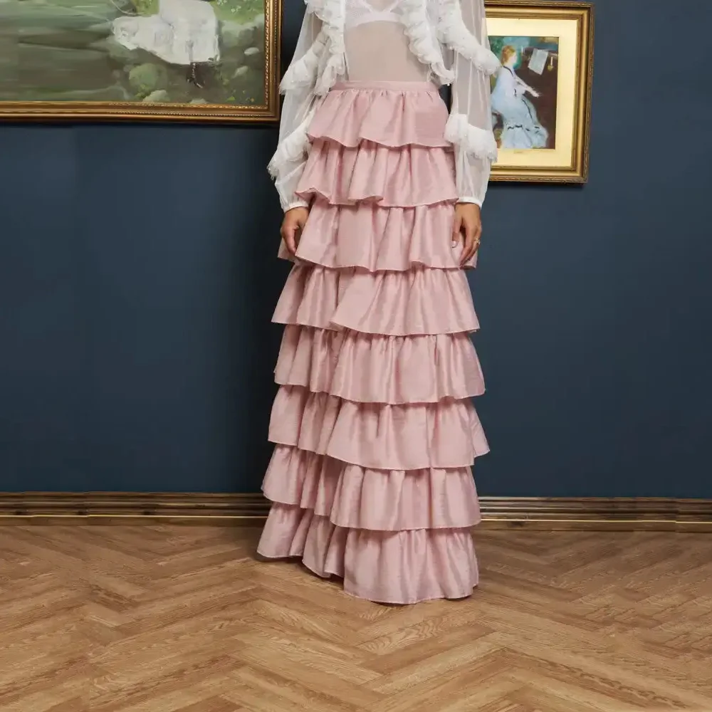 Pink Cupcake Skirt Custom Made Layered Floor Length Elegant Women Skirts 8 Multi-layer Royal Waistline
Pink Cupcake Skirt Custom Made Layered Floor Length Elegant Women Skirts 8 Multi-layer Royal Waistline
