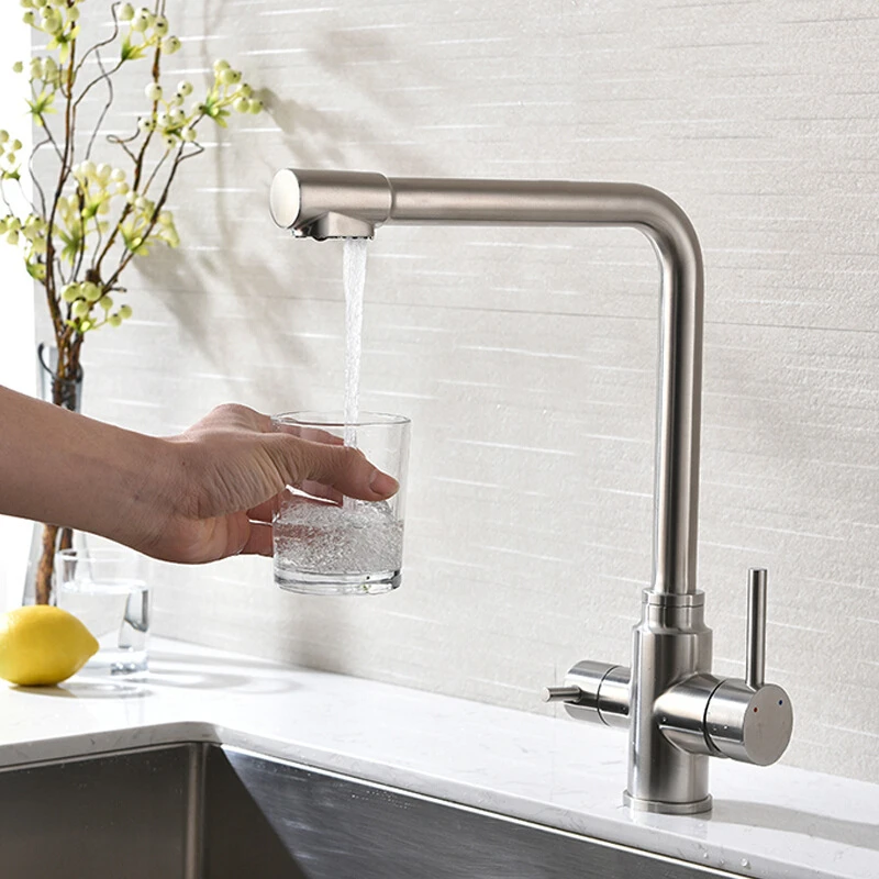 304 Stainless Steel Two in One Hot and Cold Rotating Kitchen Sink Dual Use Faucet Water Dispenser Direct Drinking Pure Water
304 Stainless Steel Two in One Hot and Cold Rotating Kitchen Sink Dual Use Faucet Water Dispenser Direct Drinking Pure Water