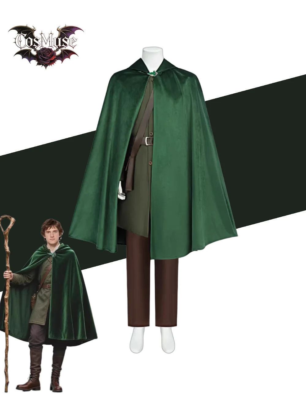 Lord of the Rings Bilbo Baggins Cosplay Costume - Shirt Pants Cloak Men Male Clothing Belt Set Halloween Party
Lord of the Rings Bilbo Baggins Cosplay Costume - Shirt Pants Cloak Men Male Clothing Belt Set Halloween Party