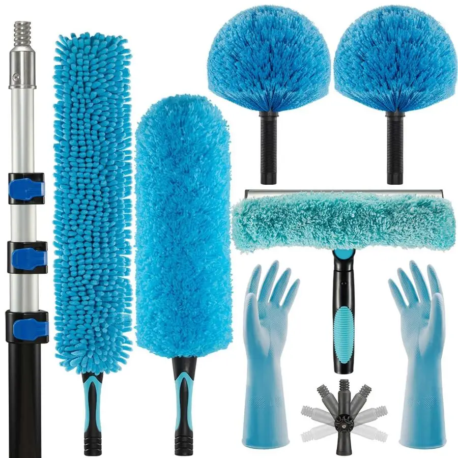 Foot Fan Cleaner High Ceiling 2 Cobweb Dusters with Heavy Duty Extension Pole, Window Squeegee Kit, Household Cleaning Gloves12f
Foot Fan Cleaner High Ceiling 2 Cobweb Dusters with Heavy Duty Extension Pole, Window Squeegee Kit, Household Cleaning Gloves12f