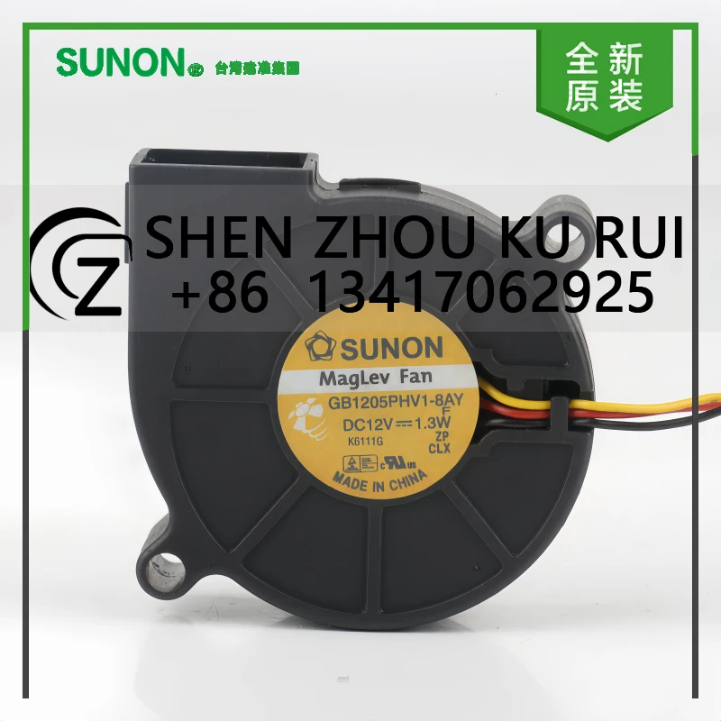 New Sunon 5V 24V 48V DC12V 1.3W AC EC 5015 50X50X15MM 5CM eco-friendly turbine projector Quiet 3-wire GB1205PHV1-8AY cooling fan
New Sunon 5V 24V 48V DC12V 1.3W AC EC 5015 50X50X15MM 5CM eco-friendly turbine projector Quiet 3-wire GB1205PHV1-8AY cooling fan