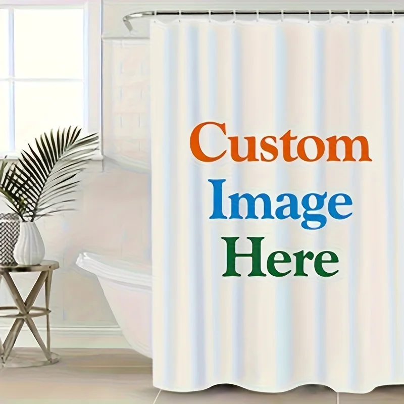 One Customizable Shower Curtain Featuring a Bright And Colorful Text Design - a Personalized Addition to Your Home Decor
One Customizable Shower Curtain Featuring a Bright And Colorful Text Design - a Personalized Addition to Your Home Decor