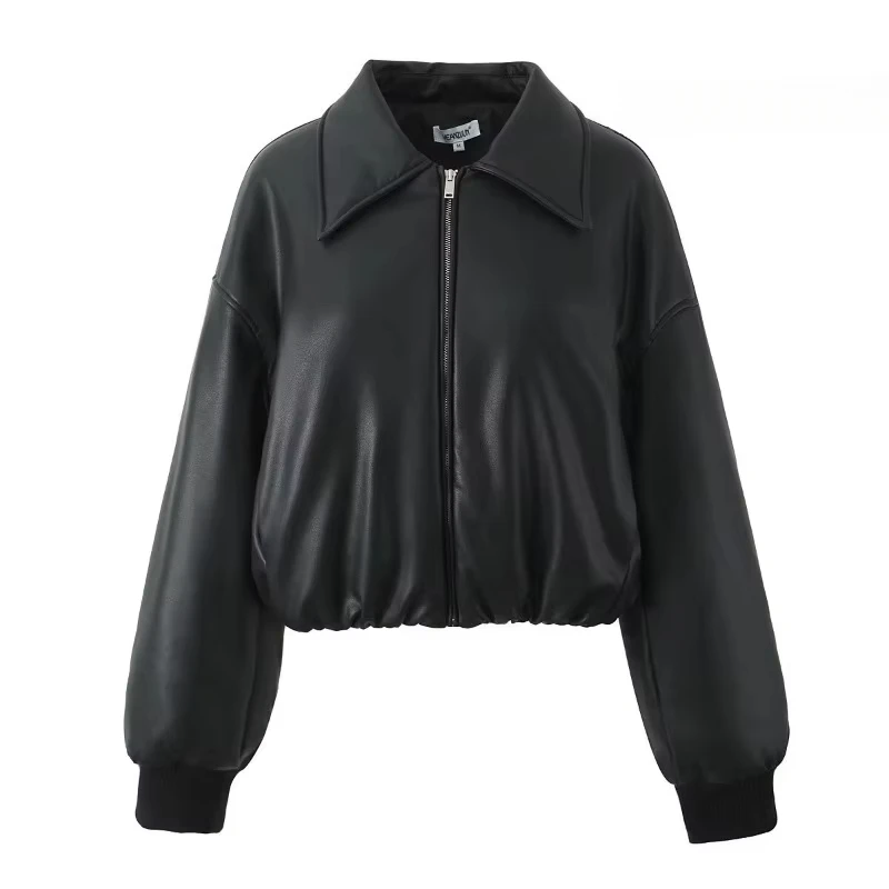 TRAFZR Leather Jackets Woman Solid Aviator Jackets Autumn Novelties in Outerwear Casual Coats Ladies Fashion Casual Coats
TRAFZR Leather Jackets Woman Solid Aviator Jackets Autumn Novelties in Outerwear Casual Coats Ladies Fashion Casual Coats