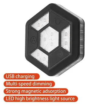 LED 마그네틱 경고등, USB 충전식 경고등, 노란색, 흰색, 교통 안전 플래시, 360 도 회전
