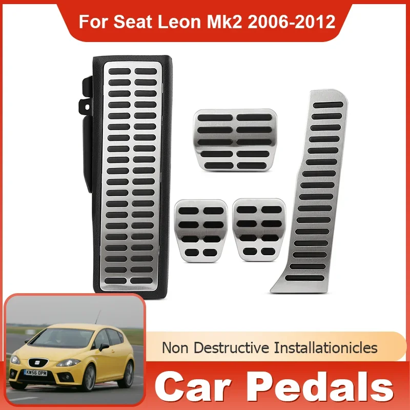 for Seat Leon Mk2 1P 2009 2010 2006~2011 AT MT Car Pedals Stainless Steel Gas Brake Footrest Pedal Protection Cover Accessories
for Seat Leon Mk2 1P 2009 2010 2006~2011 AT MT Car Pedals Stainless Steel Gas Brake Footrest Pedal Protection Cover Accessories