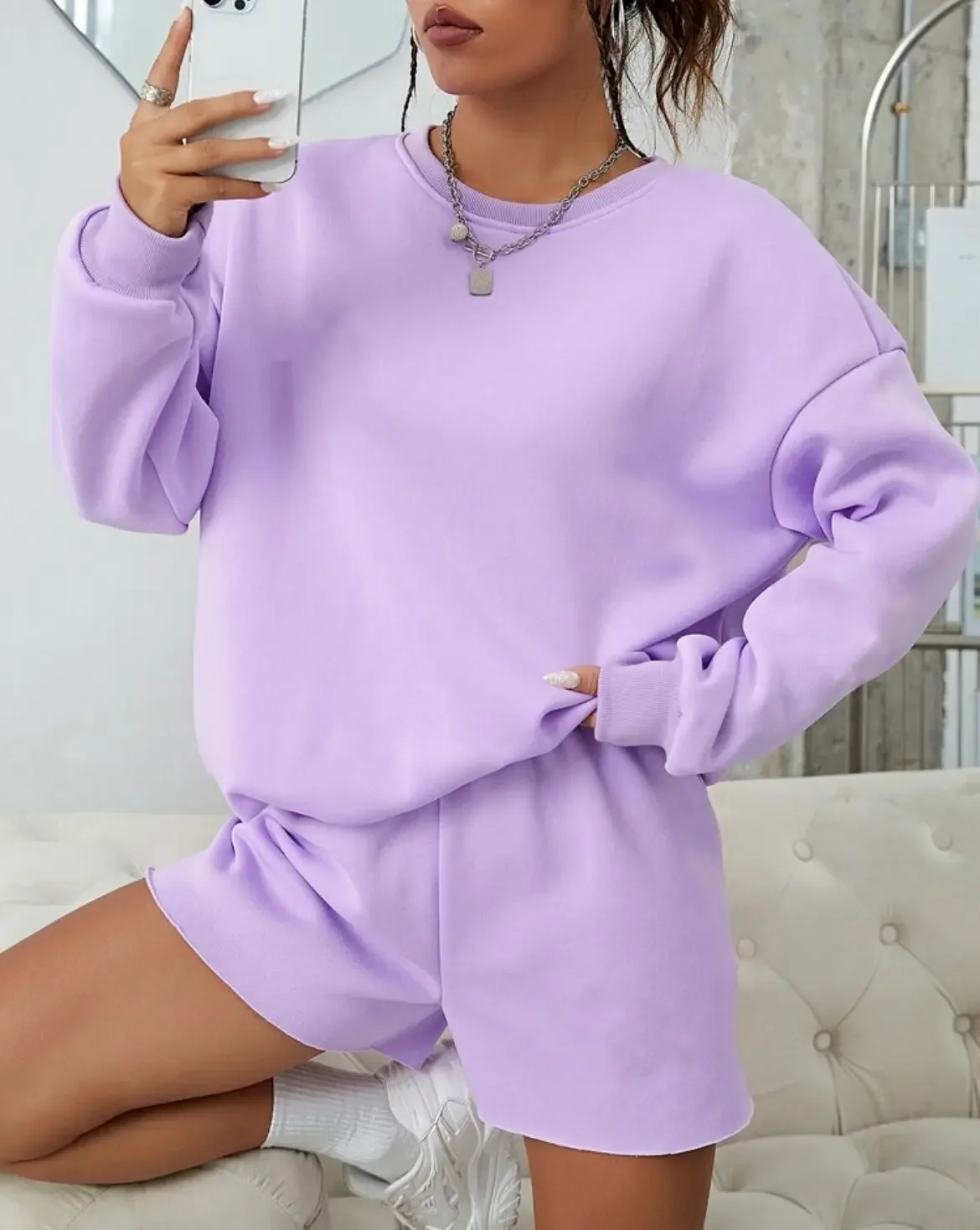 Autumn Sweatshirt Sets Women Tracksuit Two Pieces Set Pullover Hoodies & Shorts Solid Pants Suit Trousers Sports Outfits 2023
Autumn Sweatshirt Sets Women Tracksuit Two Pieces Set Pullover Hoodies & Shorts Solid Pants Suit Trousers Sports Outfits 2023