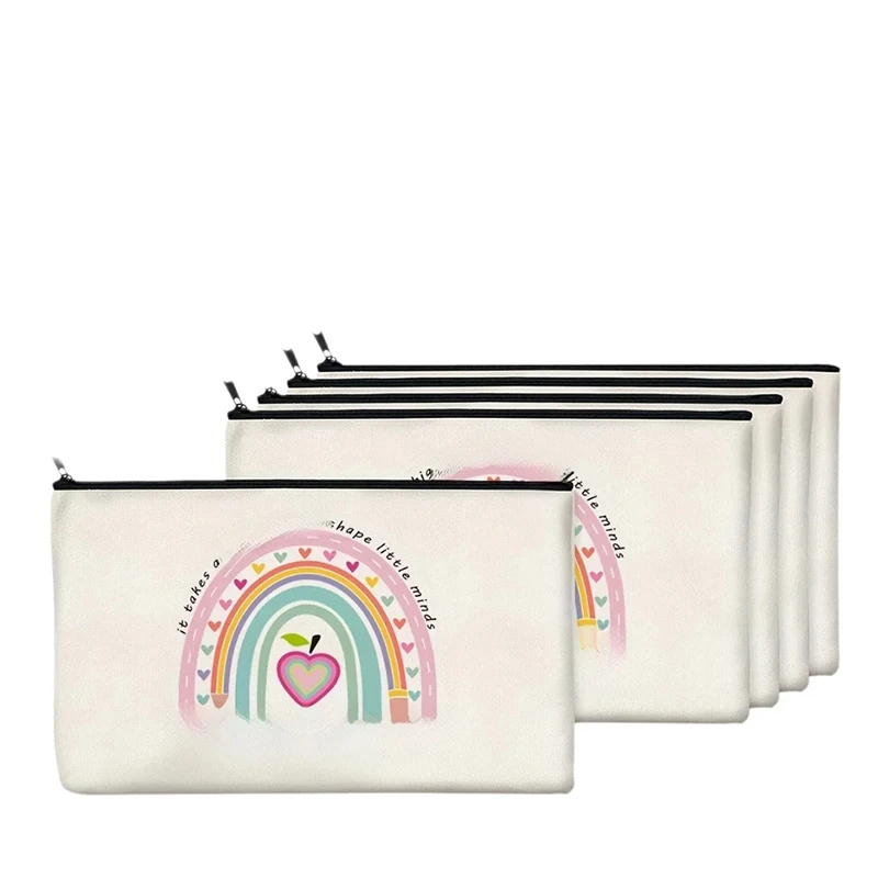 Rainbow Print Canvas Makeup Bag New Lipstick Perfume Cosmetic Bags Organizer Office Supplies Sundry Zipper Pencil Case Pouch
Rainbow Print Canvas Makeup Bag New Lipstick Perfume Cosmetic Bags Organizer Office Supplies Sundry Zipper Pencil Case Pouch