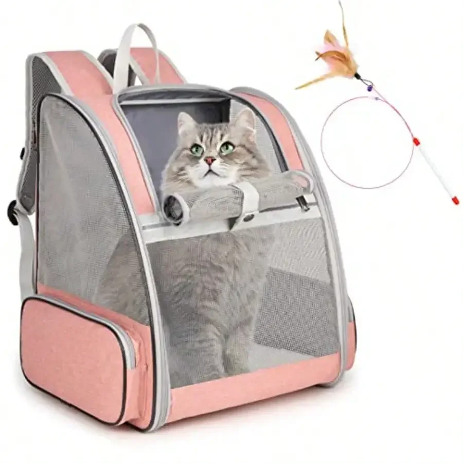 Cat Backpack Carrier Large Pet Backpack With Kitten Wand Feather Toy For Medium Small Dog Cat Puppy Kitty Bunny Up To 15lbs Vent
Cat Backpack Carrier Large Pet Backpack With Kitten Wand Feather Toy For Medium Small Dog Cat Puppy Kitty Bunny Up To 15lbs Vent