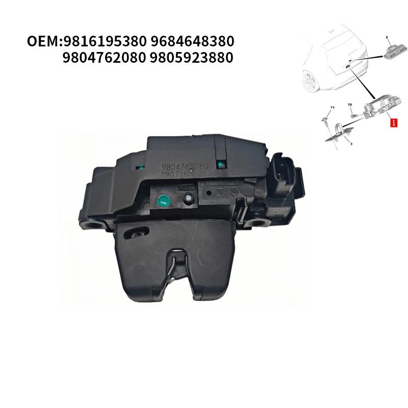 9804762080 Оригинальный новый замок задней части для Peugeot 3008 4008 5008 308S Citroen C4 Picasso DS 9816195380 9684648380 
9804762080 Оригинальный новый замок задней части для Peugeot 3008 4008 5008 308S Citroen C4 Picasso DS 9816195380 9684648380
