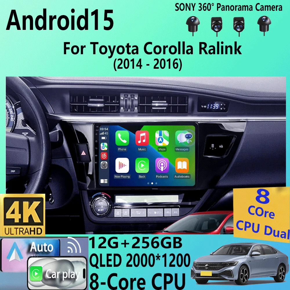 Android 15 2 Din Car Radio for Toyota Corolla Ralink 2014 - 2016 Multimedia Video Player Navigation MP5 Stereo Carplay Head Unit
Android 15 2 Din Car Radio for Toyota Corolla Ralink 2014 - 2016 Multimedia Video Player Navigation MP5 Stereo Carplay Head Unit
