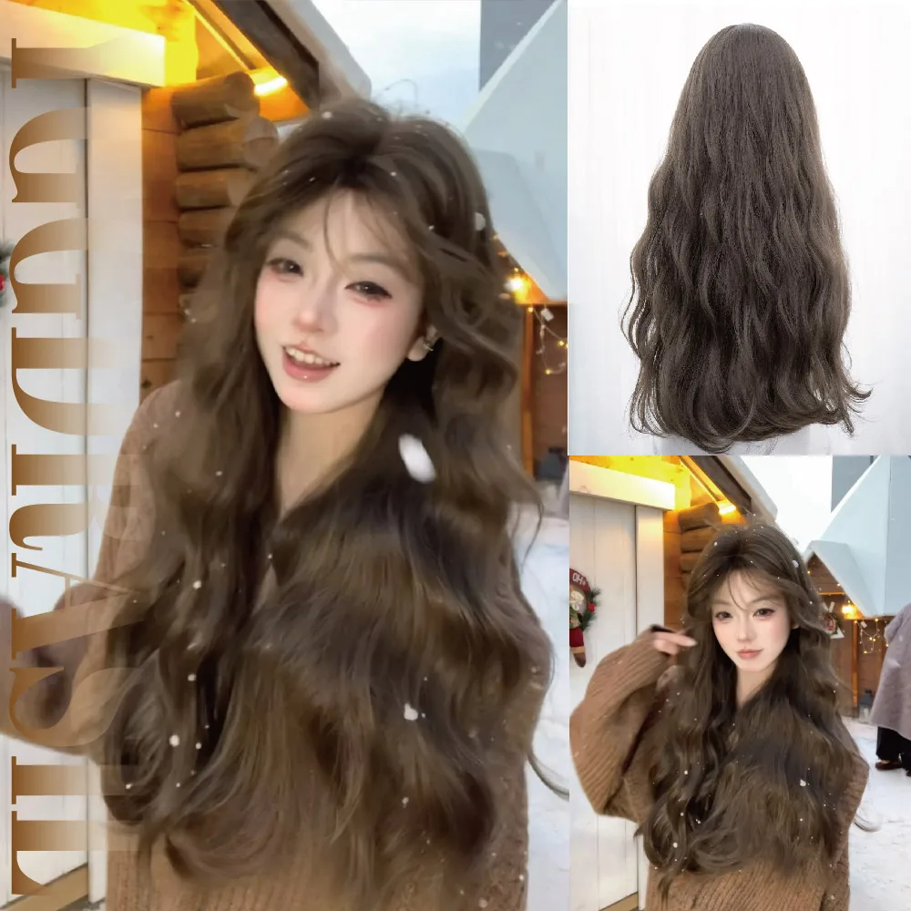 26Inch Sweet Style Hazel Ash Brown Synthetic Wigs with Bangs Long Natural Wavy Hair Wig for Women Daily Use Party Heat Resistant
26Inch Sweet Style Hazel Ash Brown Synthetic Wigs with Bangs Long Natural Wavy Hair Wig for Women Daily Use Party Heat Resistant