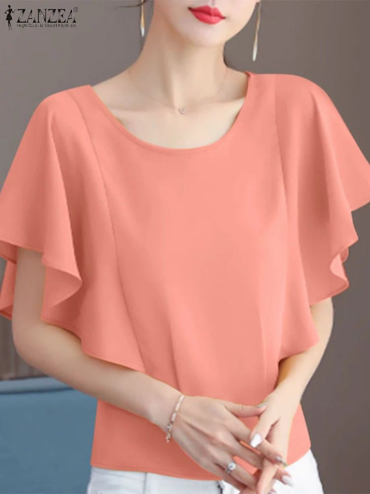 ZANZEA элегантные женские Blusas Mujer корейская мода с круглым вырезом однотонные халаты с рюшами и рукавами топы для поездок на работу 2023 летние блузки
ZANZEA элегантные женские Blusas Mujer корейская мода с круглым вырезом однотонные халаты с рюшами и рукавами топы для поездок на работу 2023 летние блузки