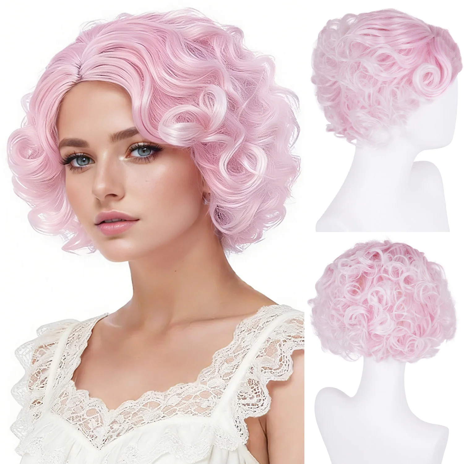 Синтетические парики омбре светло-розового цвета для женщин, для косплея, натуральные волнистые парики от розового до белого с челкой, для костюмов на Хэллоуин, термостойкие
Синтетические парики омбре светло-розового цвета для женщин, для косплея, натуральные волнистые парики от розового до белого с челкой, для костюмов на Хэллоуин, термостойкие