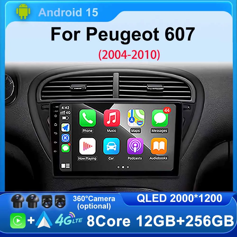Wireless Carplay for Peugeot 607 2004-2010 Android Auto Car GPS Navigation Radio 4G Multimedia Video Player Stereo 9 Inch Screen
Wireless Carplay for Peugeot 607 2004-2010 Android Auto Car GPS Navigation Radio 4G Multimedia Video Player Stereo 9 Inch Screen
