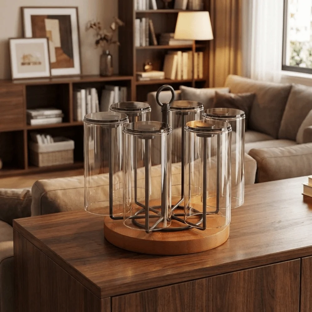 Practical Large Capacity Rotating Cup Holder Space Saving Non-Slip Upside Down Cup Holder with Handle Glass Cup Storage Rack Bar
Practical Large Capacity Rotating Cup Holder Space Saving Non-Slip Upside Down Cup Holder with Handle Glass Cup Storage Rack Bar
