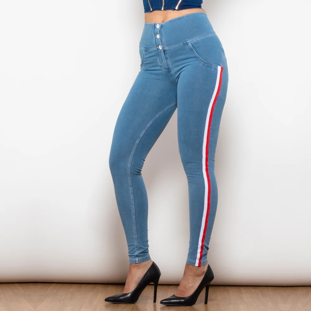 Shascullfites Melody White Thread Light Blue Striped Lift Jeggings Button Up High Wasit Jeans Scrunch Bum Pants
Shascullfites Melody White Thread Light Blue Striped Lift Jeggings Button Up High Wasit Jeans Scrunch Bum Pants