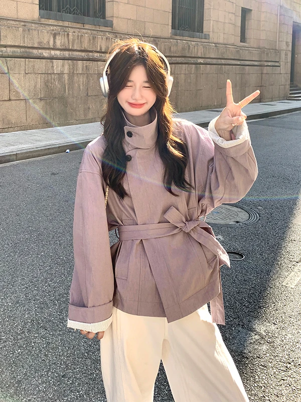 Новая женская ветровка Sli Purple с воротником-стойкой, повседневная, весна-осень 2025, большие размеры, с утяжкой на талии, для города
Новая женская ветровка Sli Purple с воротником-стойкой, повседневная, весна-осень 2025, большие размеры, с утяжкой на талии, для города