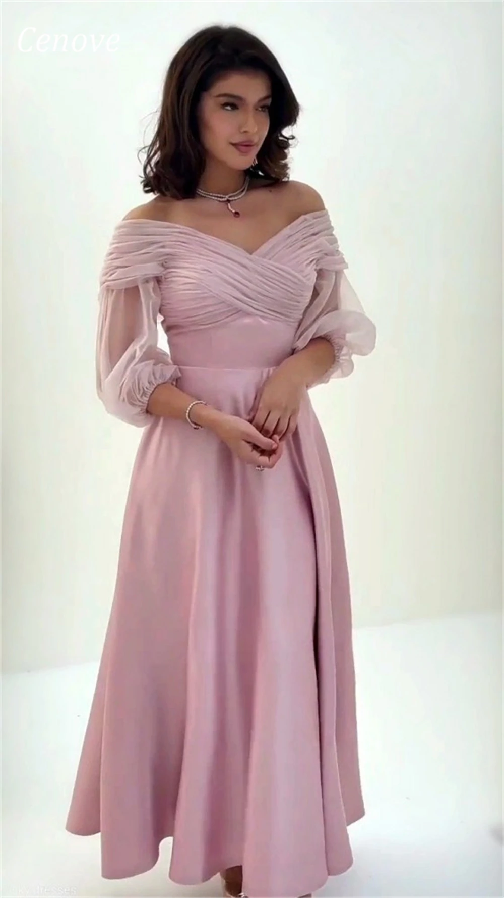 Cenove A-Line Bubble Sleeves Evening Gown Formal Princess V-Neck Prom Pink New Party Dresses for Women 2023
Cenove A-Line Bubble Sleeves Evening Gown Formal Princess V-Neck Prom Pink New Party Dresses for Women 2023