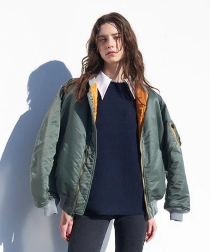 Trendy Brand Autumn Winter Loose Cotton Jaet ort Zipper Coat Women's Air Force Pilot Sle Outerwear Cact Size
Trendy Brand Autumn Winter Loose Cotton Jaet ort Zipper Coat Women's Air Force Pilot Sle Outerwear Cact Size