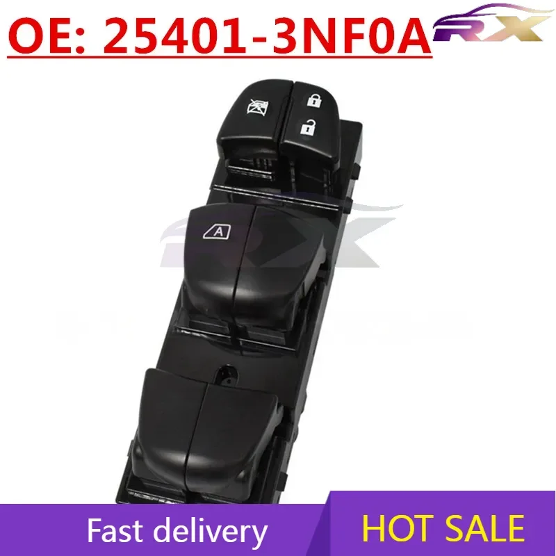 OEM:25401-3NF0A Suitable For Nissan Teana Sylphy Qashqai Car Window Glass Lift Control Switch
OEM:25401-3NF0A Suitable For Nissan Teana Sylphy Qashqai Car Window Glass Lift Control Switch