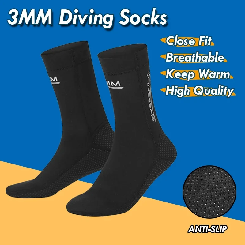 Unisex 3mm Neoprene Diving Socks Water Sport Winter Warm Anti Slip Swimming Snorkeling Socks Surfing Beach Boots for Men Women
Unisex 3mm Neoprene Diving Socks Water Sport Winter Warm Anti Slip Swimming Snorkeling Socks Surfing Beach Boots for Men Women