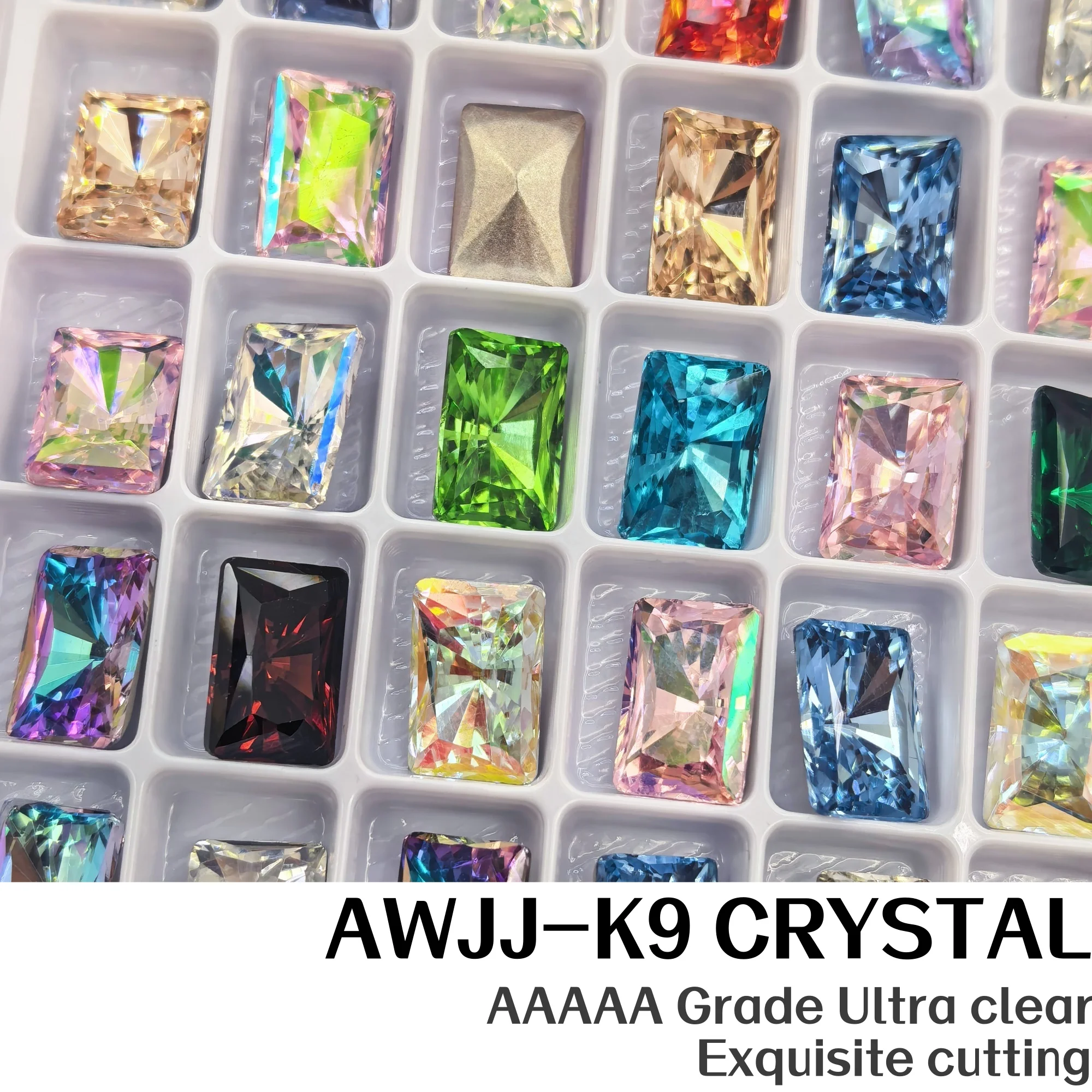 Board Pack 8*12mm Radiant Cut Rectangle K9 Crystal Rhinestones Multi Facets Brilliant Fire Pointed Back for Nail Jewelry DIY
Board Pack 8*12mm Radiant Cut Rectangle K9 Crystal Rhinestones Multi Facets Brilliant Fire Pointed Back for Nail Jewelry DIY